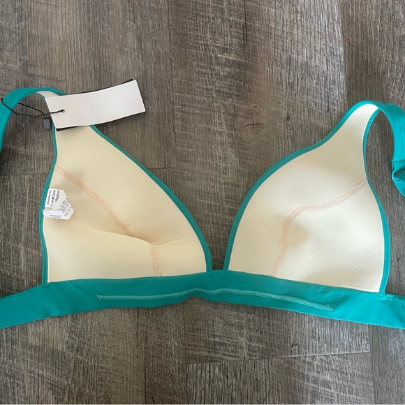 Lou Bikini Top in Blue Green Size Medium NWT - Picture 4 of 4